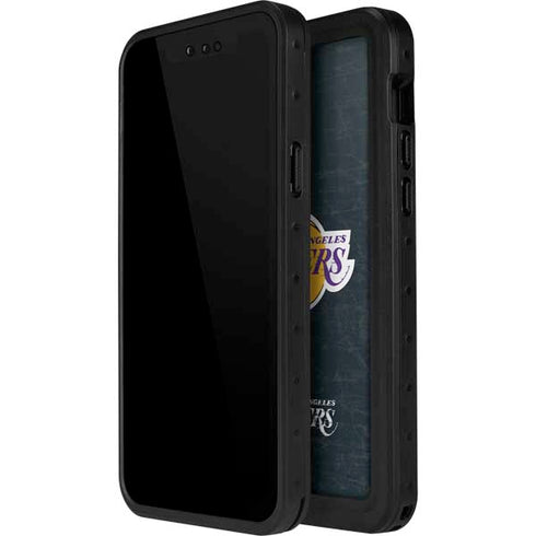 NBA Los Angeles Lakers Black Primary Logo iPhone 15 Waterproof Case